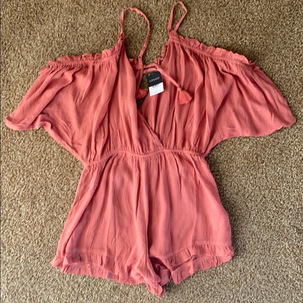 OFF THE SHOULDER ROMPER | TOP SHOP